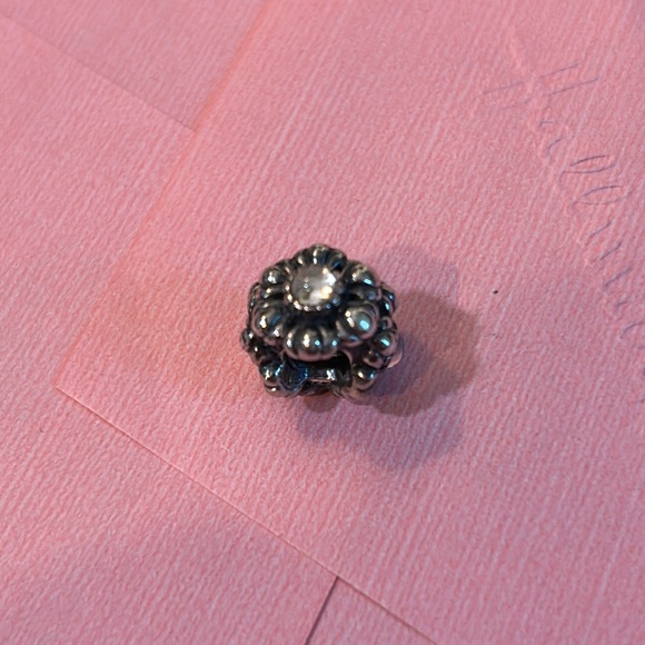 Pandora Birthday Blooms Rock Crystal Charm Retired Birthstone Charm - Picture 2 of 3